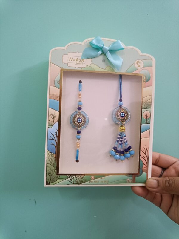 Bhaiya Bhabhi Evil Eye Resin Rakhi